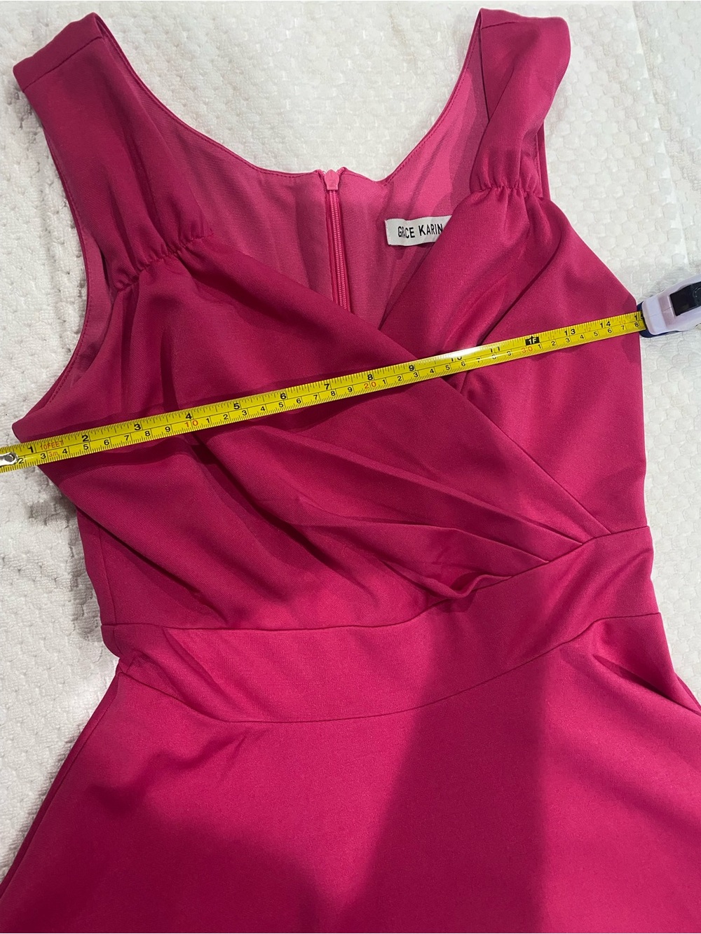 Grace Karin Hot Pink Sleeveless Fit-and-Flare Mini Dress - Picture 4 of 7